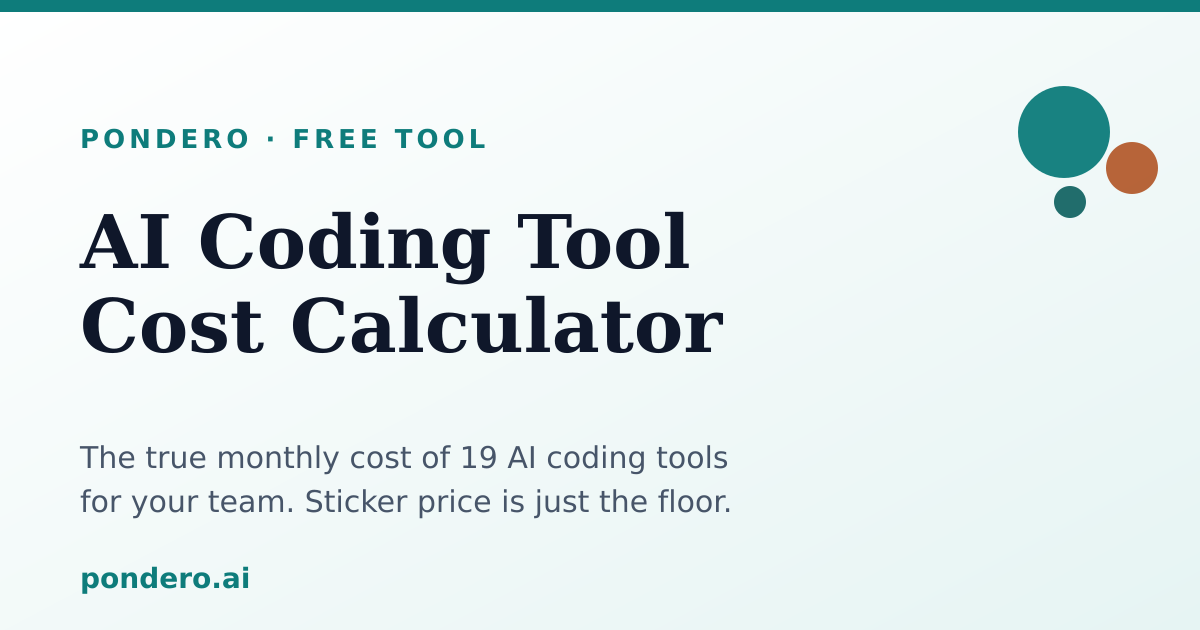 AI Coding Tool Cost Calculator cover